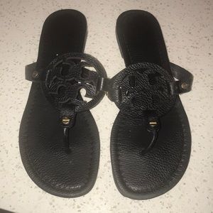 Worn once Tory Burch black Miller leather sandals